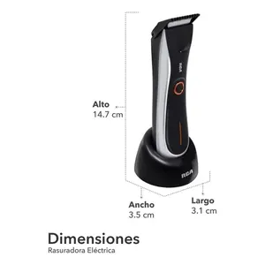RCA RC-TR1 Cordless rasoio elettrico nero USB ricaricabile con tripla lama IPX7 impermeabile lavabile doppia caratteristiche - Product Image 4