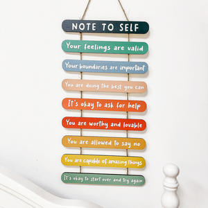 Decoración Colgante <span class=keywords><strong>de</strong></span> Madera para la Salud Psicológica, para el Hogar, Tutoría, Oficina, Aula Estudiantil - Elegante Decoración <span class=keywords><strong>de</strong></span> Pared con Grabado - Product Image 4