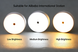 Lámpara Nocturna Redonda con Sensor de Movimiento, Recargable Tipo-C, LED, para Dormitorio, Pasillo, Escaleras - Product Image 4