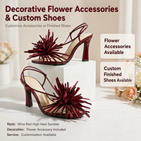 Têtes de fleurs artificielles multicolores en chrysanthème araignée pour la décoration DIY de chaussures, sandales, tongs, pinces à cheveux et sacs