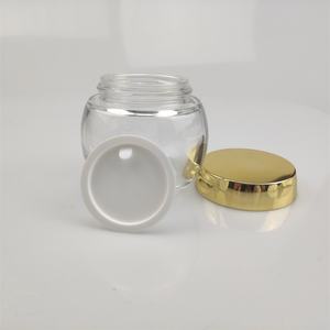 Pots cosmétiques en verre transparent avec couvercles, pour crème visage et corps, forme sphérique, 50ml 100ml, pots cosmétiques à double paroi épaisse - Product Image 3