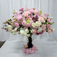 EG-V281 neues Design Luxus Hochzeits dekoration Mittelstücke für 15 Jahre rosa Blumen baum Mittelstücke für Hochzeits tisch