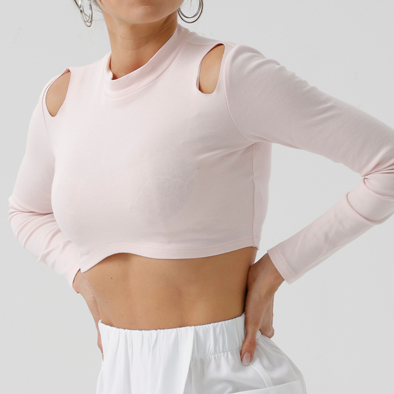 Long-Sleeve Activewear Top (LJ-LI-2501): back view showing construction, seams and support