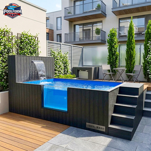 5ft Deep Modern WPC Wood Container Family Swimming <b>Pool</b> Fiberglass Corrosion-resistant Outdoor Above Ground <b>pool</b> - Product Image 3