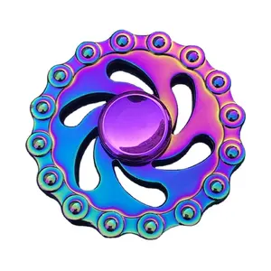 Rainbow Fidget Spinner logam Spinner jari keren Spinner tangan kecepatan tinggi mainan Fidget untuk stres kecemasan menghilangkan