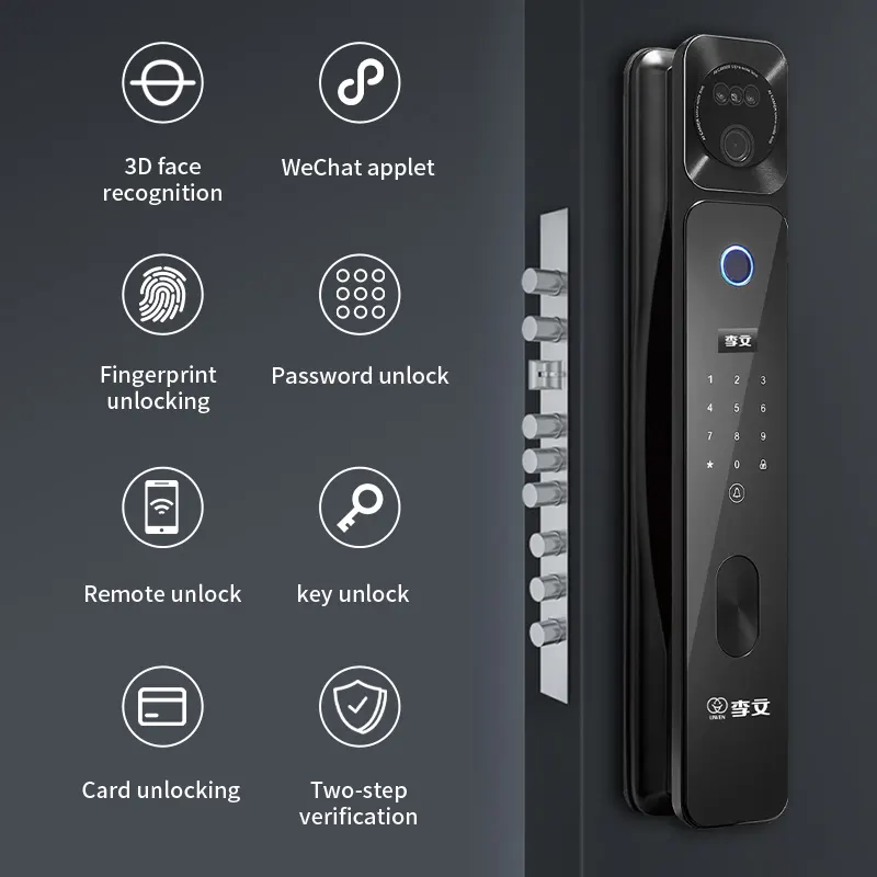 NeweKey Tuya APP 전기 지능형 디지털 키팟 카드 기계식 키 도어 핸들 홈 보안 스마트 잠금