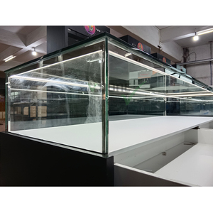 Cadre de meuble <span class=keywords><strong>en</strong></span> métal moderne avec comptoir <span class=keywords><strong>en</strong></span> <span class=keywords><strong>verre</strong></span> pour stand d'exposition de bijoux de magasin de détail <span class=keywords><strong>vitrine</strong></span> de bijoux élégante - Product Image 6