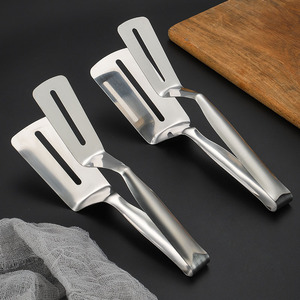 1 pince de cuisine en acier inoxydable avec poignée, pour pain, viande, salade, spatule de cuisson, ustensile de cuisine domestique - Product Image 4