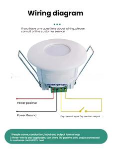 เซ็นเซอร์ตรวจจับการเคลื่อนไหวและการหายใจของมนุษย์12V24V สวิตช์เหนี่ยวนำเรดาร์คลื่นขนาด24กรัมมิลลิเมตร - Product Image 5