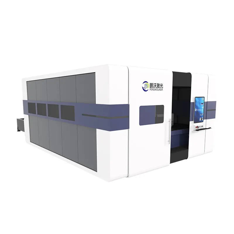 High Precision 1500w-50000w Pengwo Steel Sheet Laser Cutting Machines Full Cover Fiber Mini Fiber Laser Cutting Machine