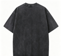 T-shirt Homme Personnalisé à Impression Numérique, Style Western Vintage, Motif Lettres, Écologique, Grammage Lourd, Délavé à l'Acide, Effet Vieilli et Décoloré par le Soleil
