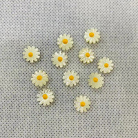8mm 10mm 12mm Kerajinan Tangan Cangkang Putih Alami Bunga Matahari Daylily DIY Gaya Kuno Bahan Jepit Rambut Anting Ukiran Bros