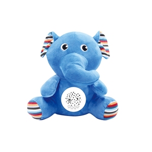 Machine à bruit blanc pour le sommeil, 8 sons musicaux, jouet éléphant en peluche lumineux, aide au sommeil, mini-haut-parleur portable pour sons apaisants - Product Image 1
