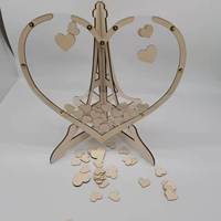 Livre d'Or de Mariage Cœur en Bois – Alternative au Livre d'Or Traditionnel – Décoration de Mariage – Boîte à Cœurs Tombants Douce