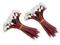Câbles de test à double embout avec pinces crocodiles Touchgoal TG-FPC-04, sondes isolées en PTFE/PVC avec coque arrière, accessoires de connecteurs rouge et bleu