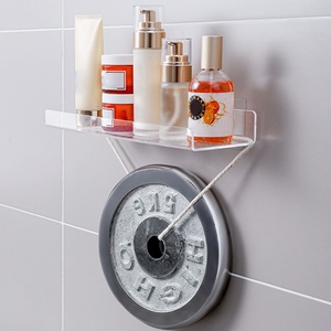 Custom Logo/Color Transparent Acrylic <b>Wall</b> <b>Mounted</b> Storage Holder <b>Shelf</b> Cosmetics Storage Rack Acrylic Shower <b>Shelf</b> for Bathroom - Product Image 2