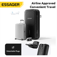 ESSAGER ES-CD58 Banco de Energía Inalámbrico Magnético Portátil 3 en 1 de 5000 mAh, Cargador Adaptador Gan USB C de 65 Vatios con Cable Tipo C de 20 Vatios