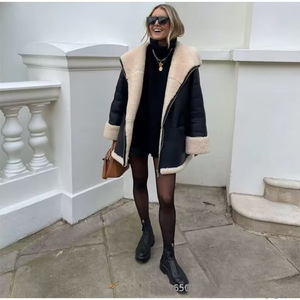 Chaqueta Versátil de Cachemira con Cierre, Transpirable, de Manga Larga y Solapa para Mujer, Otoño, TP15 - Product Image 3