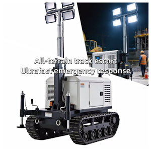 Tour d'éclairage mobile diesel autoportante 6x200W LED pour la construction routière et les aires de manutention - Product Image 4