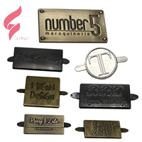 Étiquette de sac à main en métal doré de luxe Lihui OEM, accessoires de couture personnalisés avec nom et logo, plaque gravée sur mesure, écologique et sans nickel