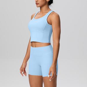 Completo Sportivo da Donna: Corsetto a Vita Alta, Gilet Semplice e Pantaloncini con Tasche, Design Sublimato per Ciclismo - Product Image 4