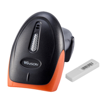 Escáner de Código de Barras Inalámbrico Bluetooth, Lector de Códigos QR 1D, USB con Base, Escáner Portátil para Punto de Venta