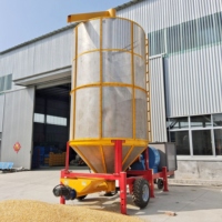 Séchoir vertical mobile multi-combustibles (biomasse, granulés, diesel, électrique) pour céréales (maïs, riz, blé) JingHong WoFeng