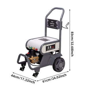 Idropulitrice Elettrica Portatile da 2.8KW, Macchina per Pulizia Industriale ad Alta Pressione con Ruote per Auto, Patio e Pavimenti - Product Image 2