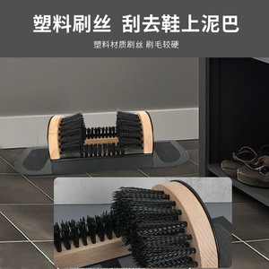 Polisseur de chaussures en bois massif avec poils en nylon et base métallique pour usage domestique et hôtelier - Product Image 4