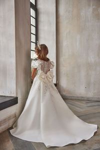 Supply Rts <strong>Gold</strong> <strong>Flowers</strong> Embroidered <strong>Dress</strong> Christmas Sequins Appliques Off Shoulder Wedding <strong>Dress</strong> - Product Image 6