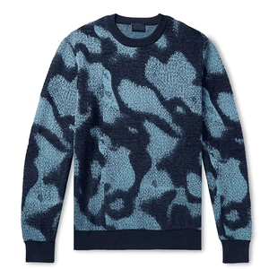 Pull tricoté fin respirant à col rond et couleurs contrastées pour homme – Nouvelle collection tendance - Product Image 4
