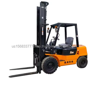 Chariot élévateur à palettes diesel Hangzhou H30, modèle 2023, capacité de 3 tonnes, transmission 4x4, hauteur de levage de 3 m, fourches de 1200 mm, d'occasion - Product Image 1