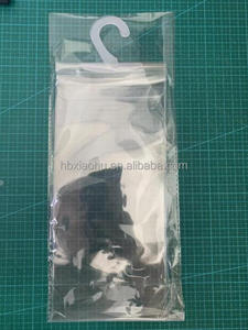 15*23cm <span class=keywords><strong>PVC</strong></span> túi poly với móc áo móc sản xuất đồ lót bao bì rõ ràng vinyl nhựa móc áo túi với Snap Nút - Product Image 2