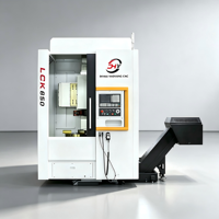 Tour vertical CNC pour le traitement de tambours de frein, moyeux de roue et disques automobiles, type pièce à travailler multifonctionnel, optionnel LCK650