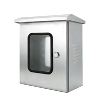 Boîtier de distribution métallique Ouyue certifié CE, IP65, avec fenêtre d'inspection, verrouillable, peint, résistant aux intempéries, étanche à la pluie