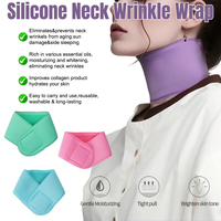 Patchs anti-rides en silicone pour le cou avec sangle, masques anti-âge réutilisables, prévention des rides et ridules du cou, enveloppement hydratant en gel pour le cou, masseur