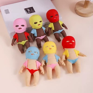 Nouvelle poupée anti-stress à presser, figurine bébé noire amusante à rebond lent, jouet de décompression, poupée souple - Product Image 1