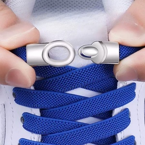 Olian Nouveau Style Personnalisé Élastique Plat Lazy Lacets Métal Croix Boucle Sans Cravate Lacet Sneaker Lacets Accessoires - Product Image 2
