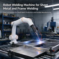 Robot Las Kolaboratif 6 Sumbu Pintar, Mesin Las MIG Tanpa Pengajaran, Sistem Pengelasan Mudah Dioperasikan 1900mm
