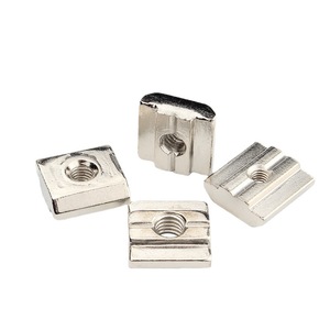 Écrou Inpinix 30 en acier au carbone personnalisé M5 M6 M8 <span class=keywords><strong>M10</strong></span> <span class=keywords><strong>carré</strong></span> coulissant à rainure en T connecté au profilé en aluminium 20/30/40/45 écrous de réglage - Product Image 4