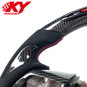 Volante deportivo de carreras de cuero con LED inteligente y fibra de carbono personalizado, adecuado para Kia Stinger GT - Product Image 2
