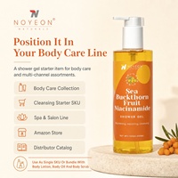 Gel Douche Corps Éclatant et Revitalisant à l'Argousier et au Niacinamide, Doux pour la Peau, Haute Qualité, Marque Privée, Faible MOQ