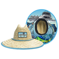 Topi Jerami Lifeguard Berkualitas Tinggi 2023, Alami, Berongga, dengan Logo Custom, Pinggiran Lebar, Grosir, Hitam, untuk Wanita dan Pria