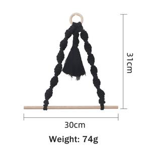 Décoration murale avec distributeur de porte-<span class=keywords><strong>papier</strong></span> <span class=keywords><strong>toilette</strong></span>, en macramé, tissé à la main, porte-serviettes de salle de bains, décoration de la maison - Product Image 6
