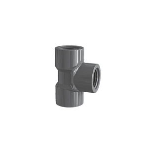 מותאם אישית pvc חוט מלא-שווה dia. אספקת מים מתאים 1/2 "/3/4"/1 "כפות חוט נקבה 2 טי טי טי טי" pvc - Product Image 5