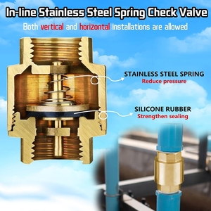 TMOK DN40 11/2 "pouces BSP <span class=keywords><strong>anti</strong></span>-<span class=keywords><strong>retour</strong></span> en laiton clapet <span class=keywords><strong>anti</strong></span>-<span class=keywords><strong>retour</strong></span> unidirectionnel clapet <span class=keywords><strong>anti</strong></span>-<span class=keywords><strong>retour</strong></span> à ressort en ligne - Product Image 4