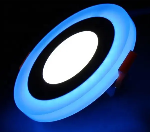 Pannello luminoso a Led bicolore in alluminio pressofuso 3w + 3W 6 + 3W 12 + 4w 18 + 6w Smd da incasso