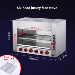 <span class=keywords><strong>Griglia</strong></span> a Gas commerciale in acciaio inox forno sopraelevato Design senza fumo per grigliate efficienti in alberghi e ristoranti - Product Image 2