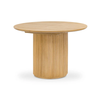 Table à manger extensible moderne en MDF de qualité supérieure, avec base côtelée, pour la maison et l'hôtel – Direct Usine