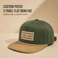 Gorra Snapback Personalizada de 5 Paneles con Logotipo Bordado en 3D, Visera Plana, Ajustable, Estilo Urbano, Proveedor Mayorista